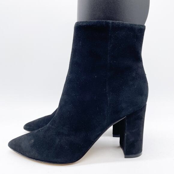Marc Fisher Women's Ulani Black Suede High Heel Pointed Toe Ankle Boots Size 6M - Picture 3 of 12